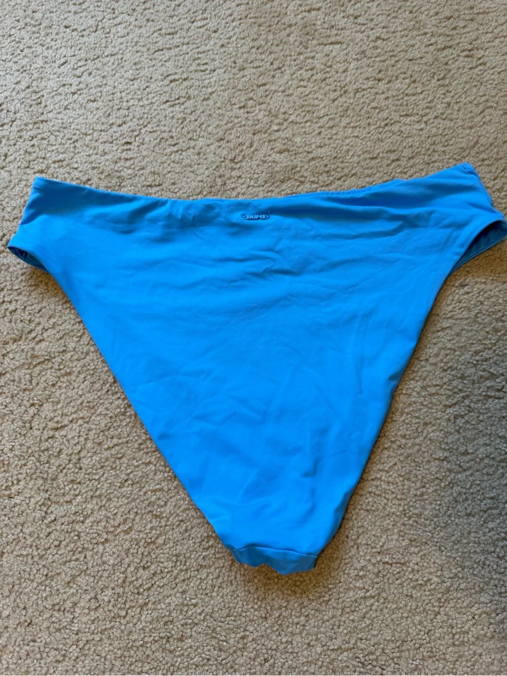SKIMS High-Cut Bikini Bottoms in Bright Blue